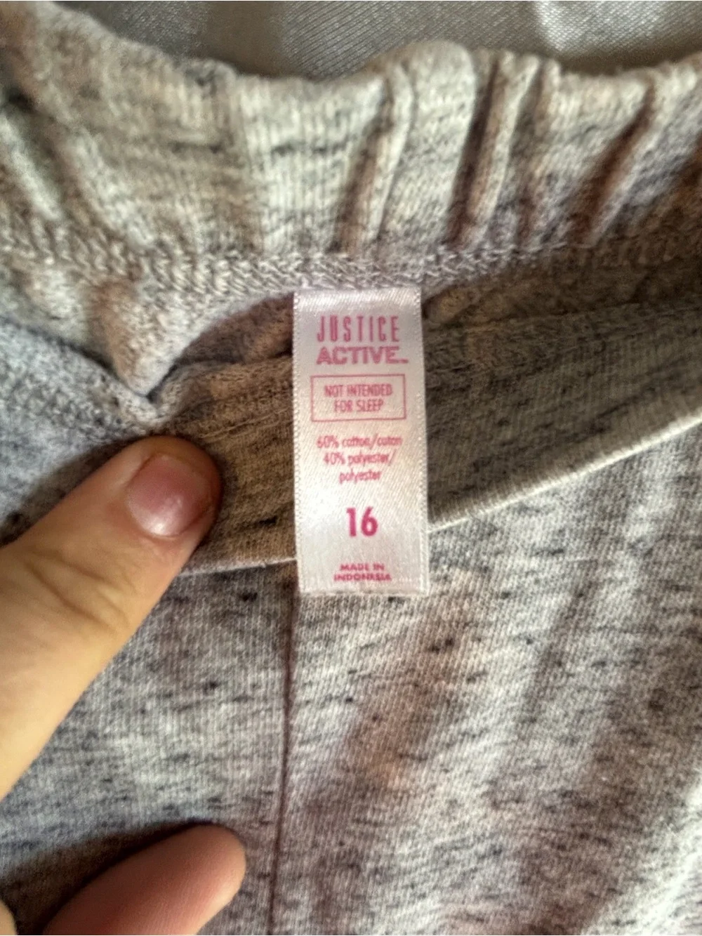 Vintage Justice Girls Heather Grey Lounge Sweatpants Size 16
